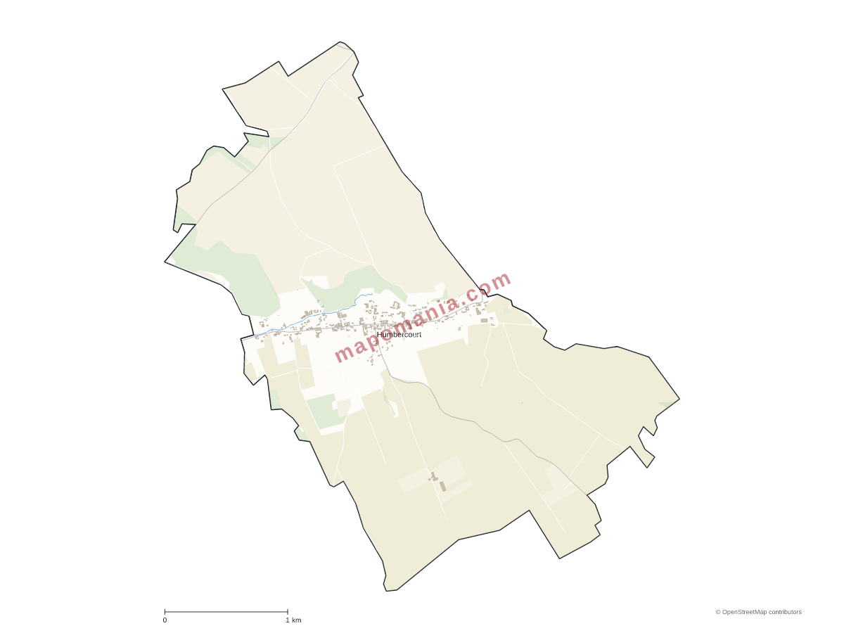 Carte de Humbercourt à personnaliser