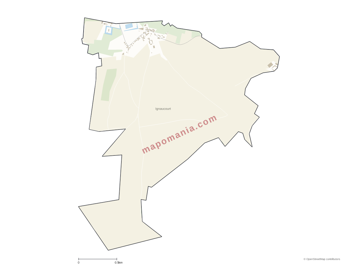 Carte de Ignaucourt à personnaliser