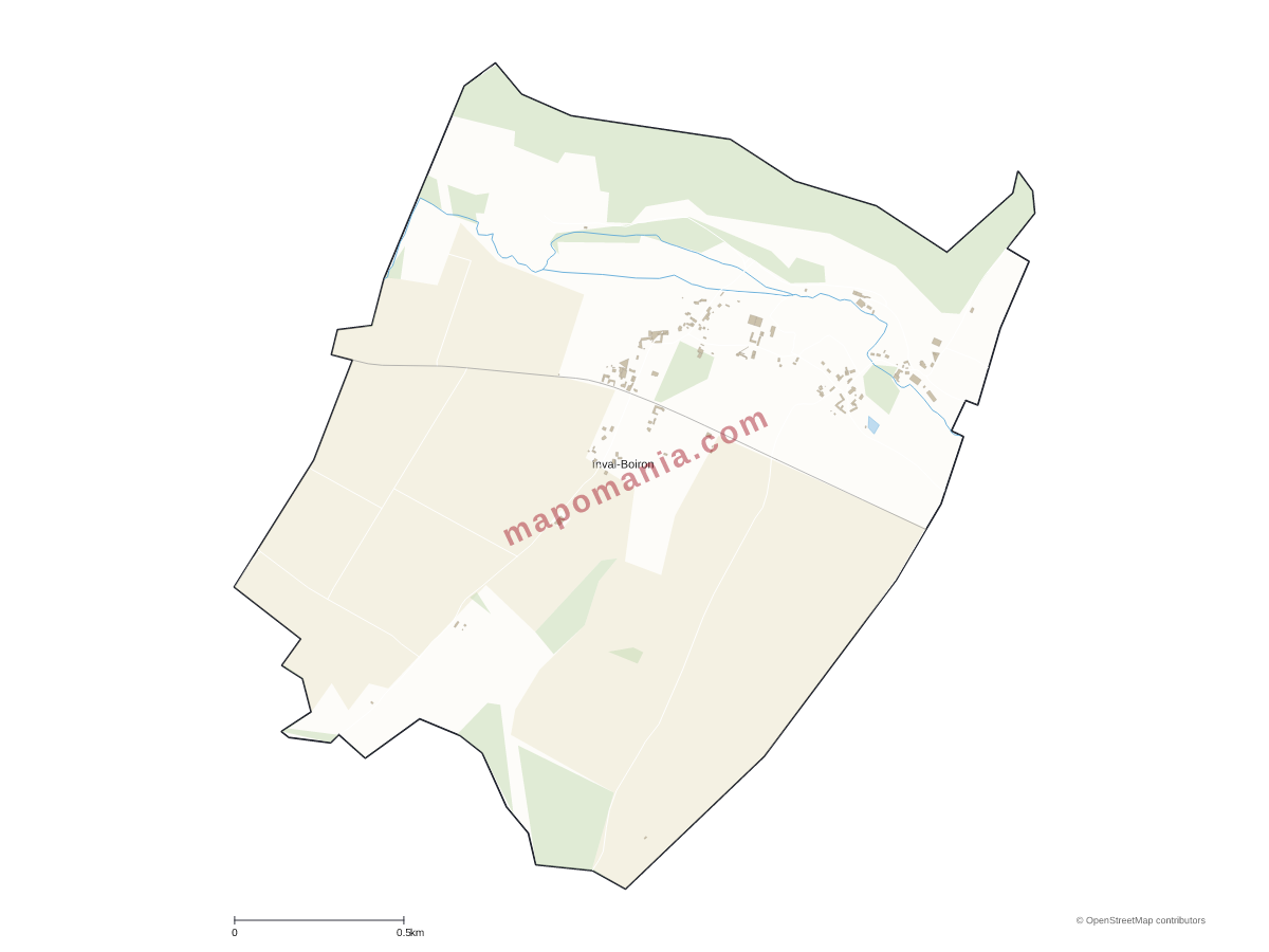 Carte de Inval-Boiron à personnaliser