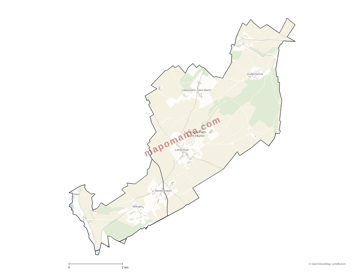Carte de Lafresguimont-Saint-Martin à personnaliser