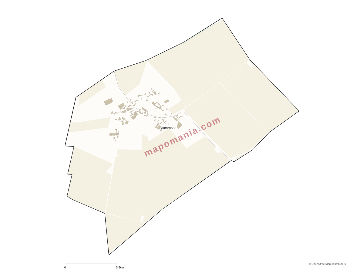 Carte de Lamaronde à personnaliser