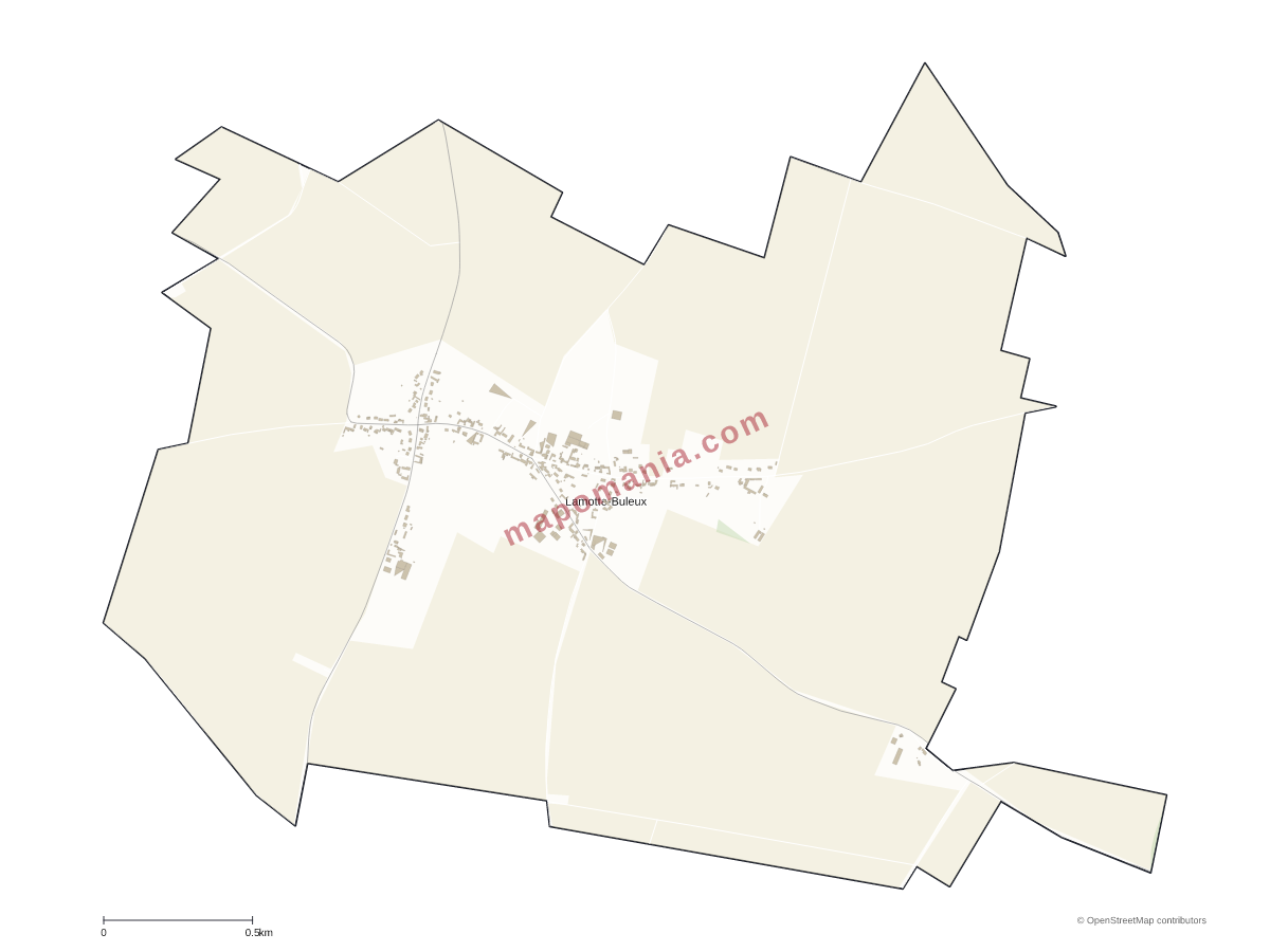 Carte de Lamotte-Buleux à personnaliser