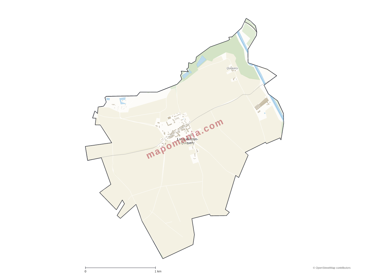 Carte de Languevoisin-Quiquery à personnaliser