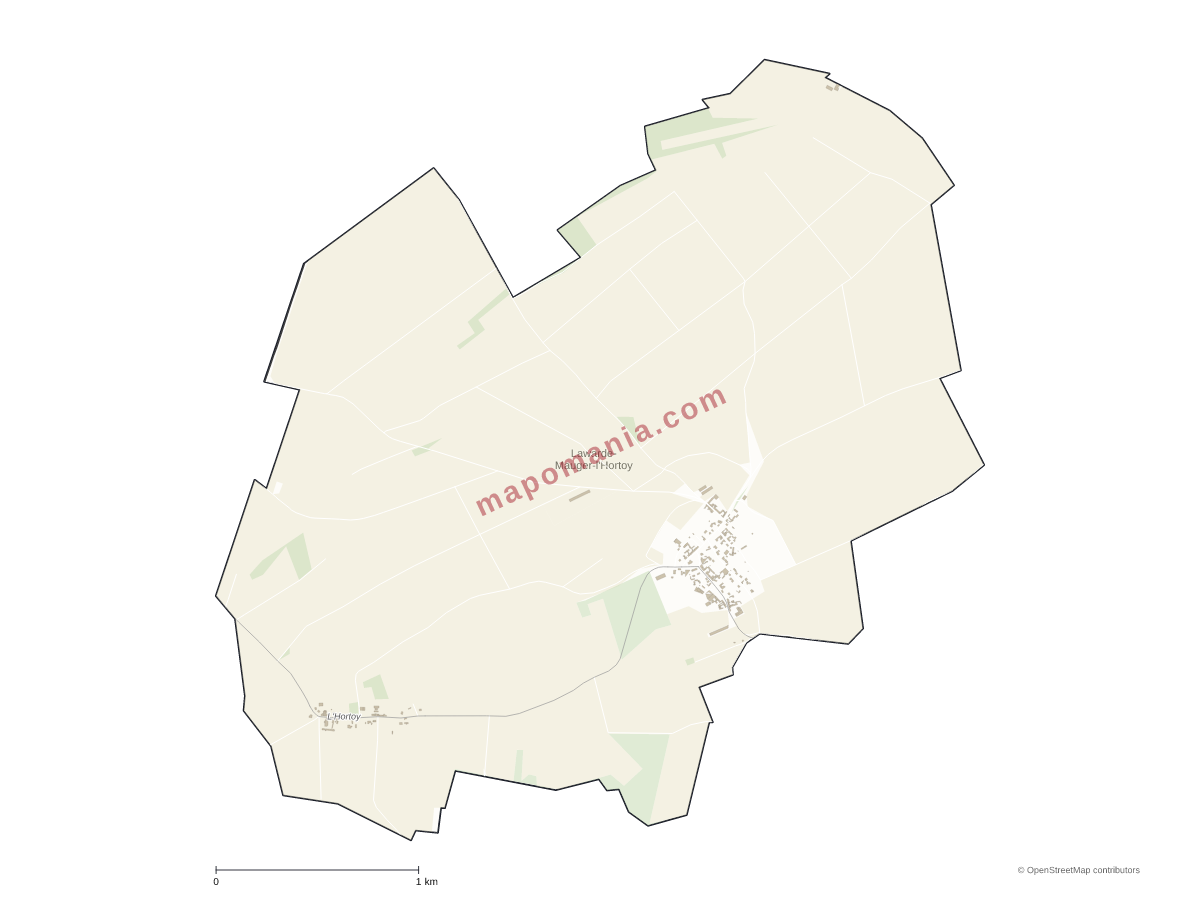 Carte de Lawarde-Mauger-l'Hortoy à personnaliser