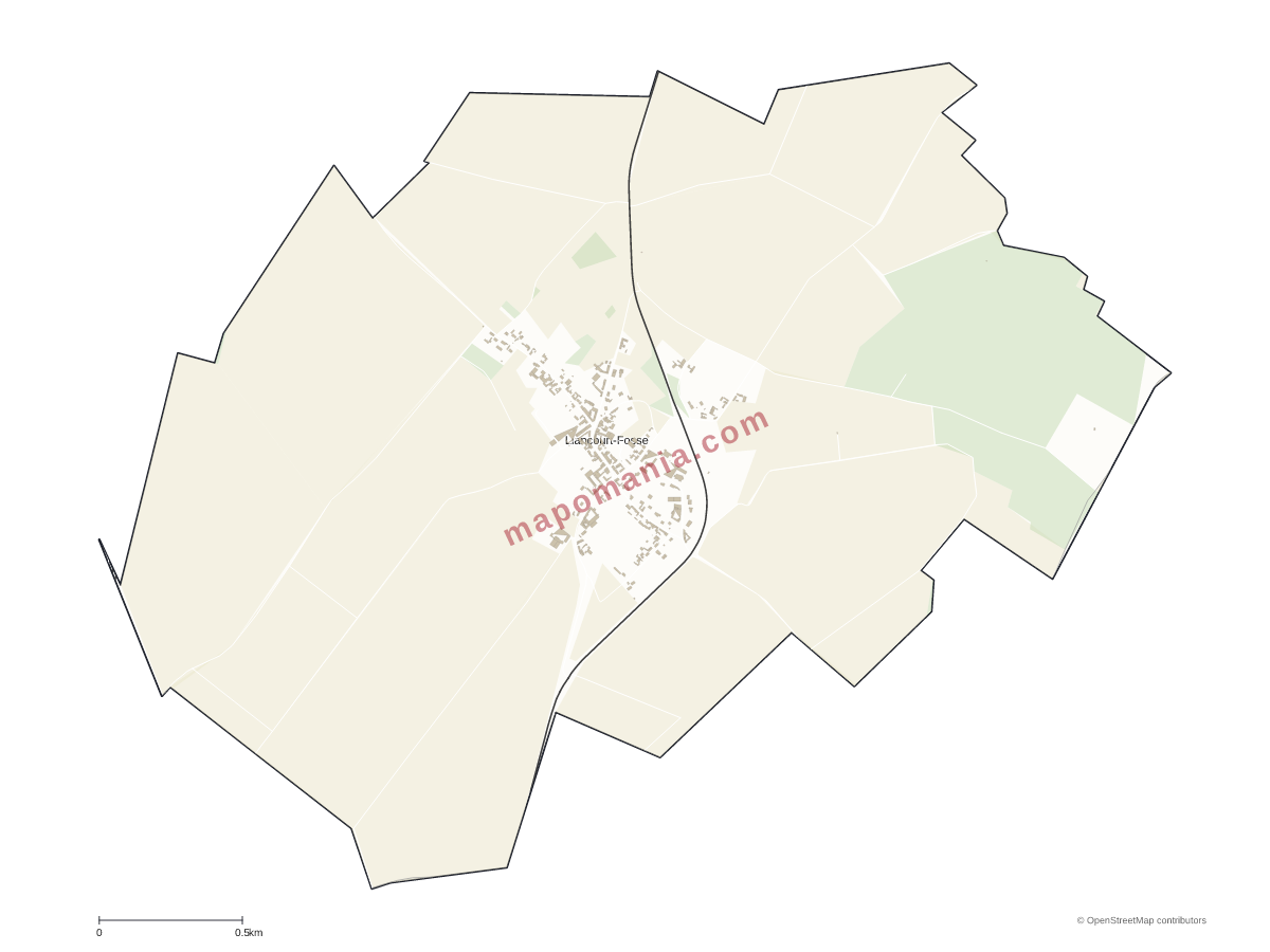 Carte de Liancourt-Fosse à personnaliser