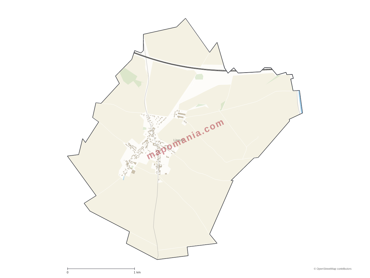 Carte de Licourt à personnaliser