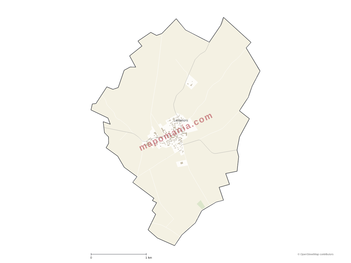 Carte de Liéramont à personnaliser