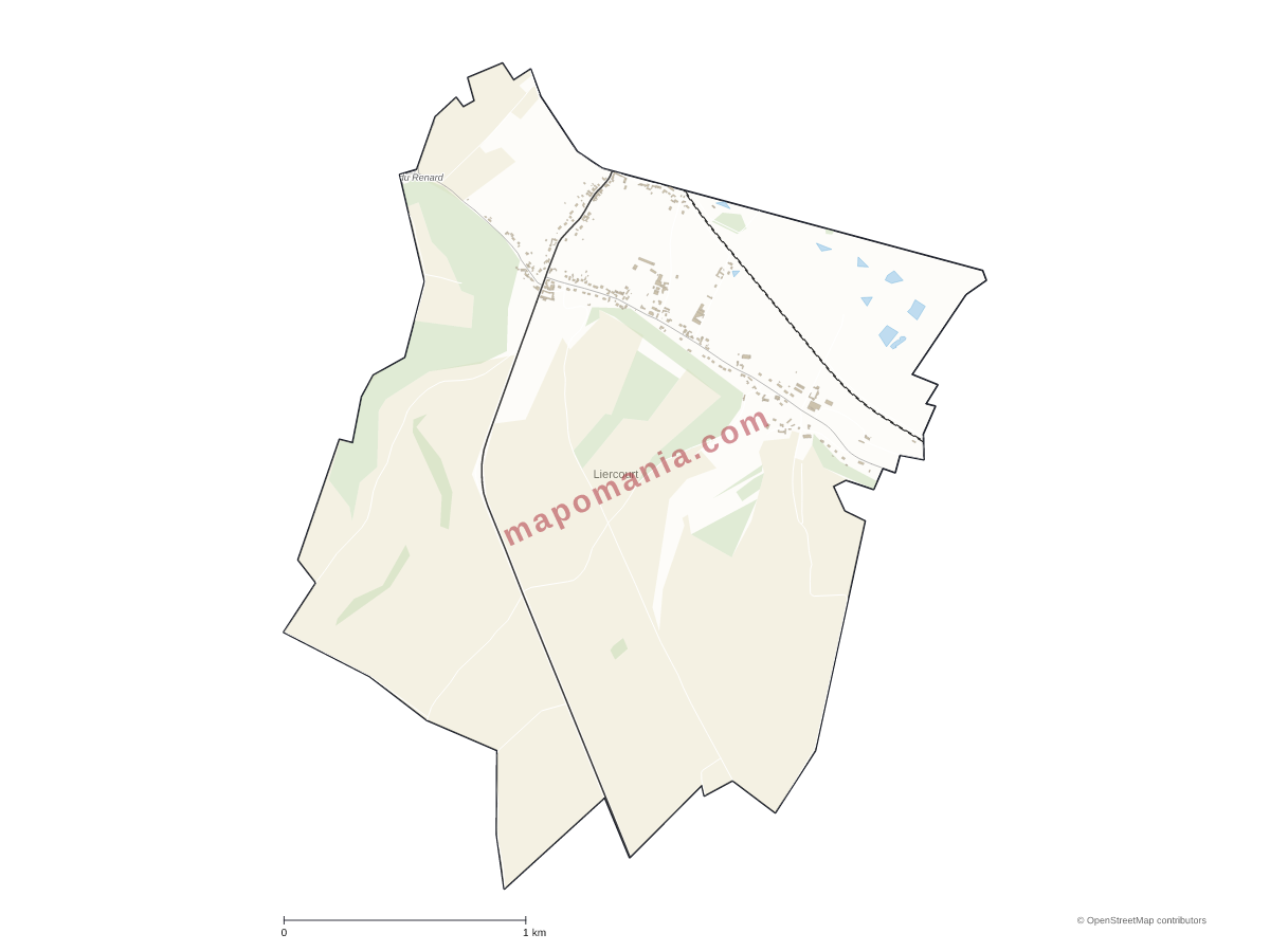 Carte de Liercourt à personnaliser