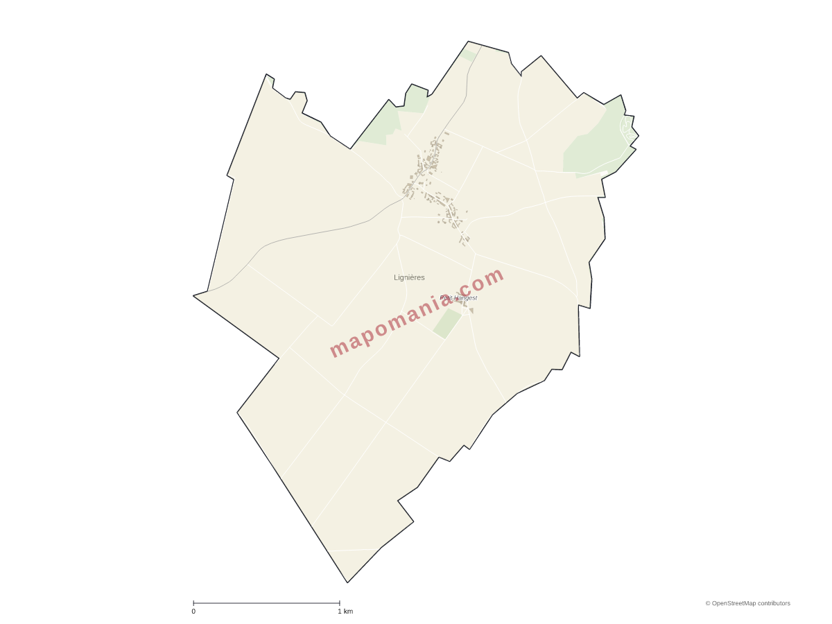 Carte de Lignières à personnaliser