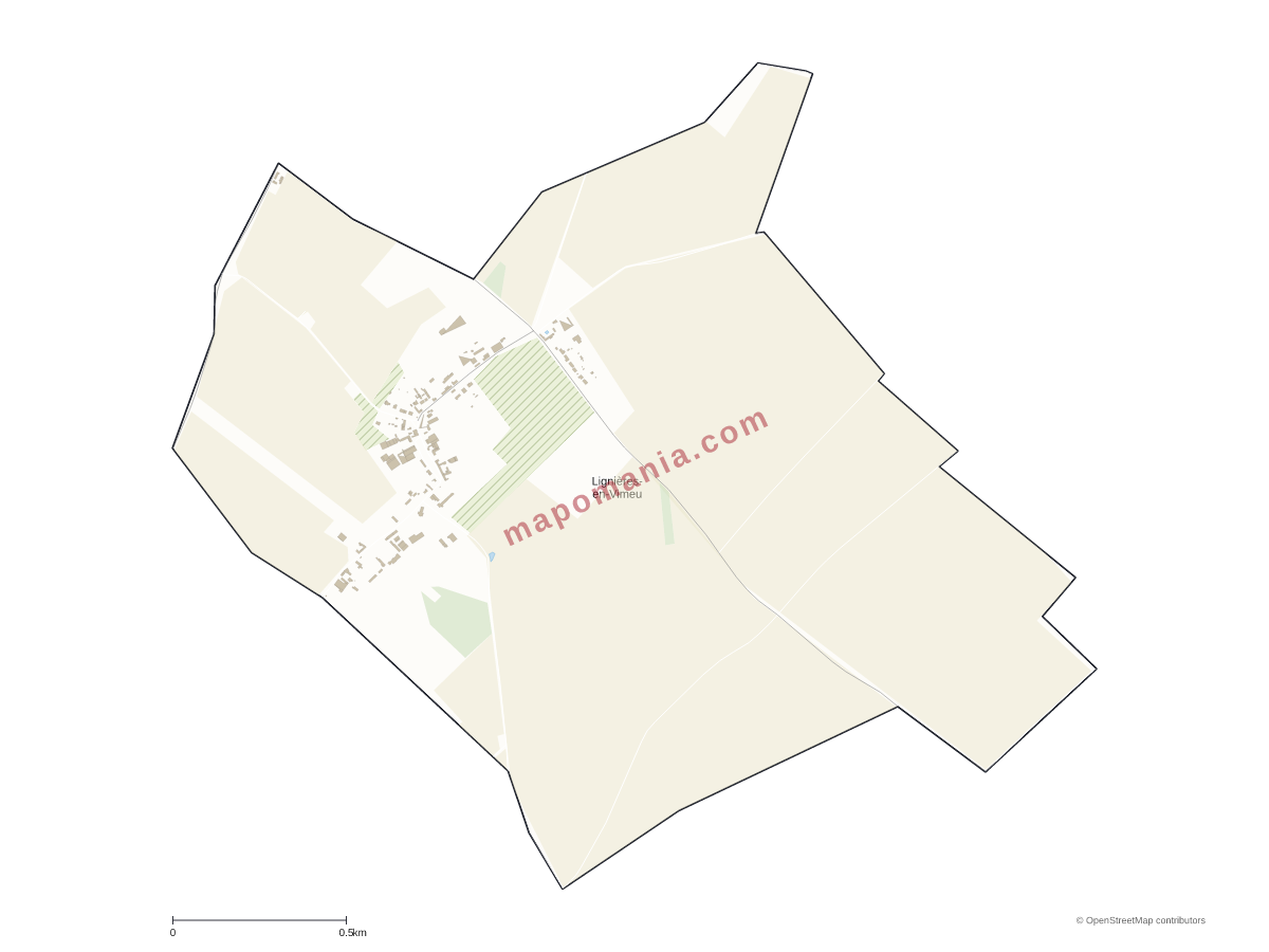 Carte de Lignières-en-Vimeu à personnaliser