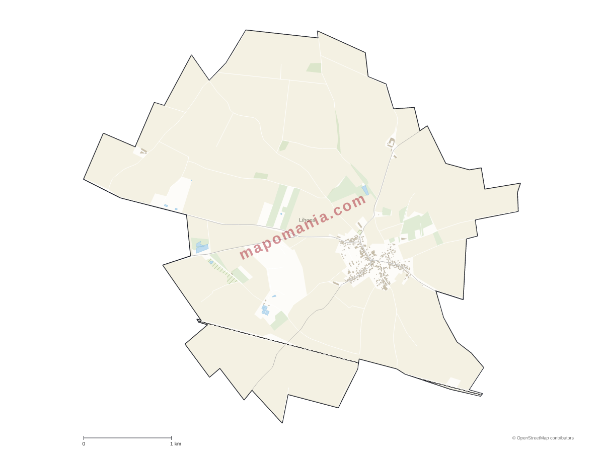 Carte de Lihons à personnaliser