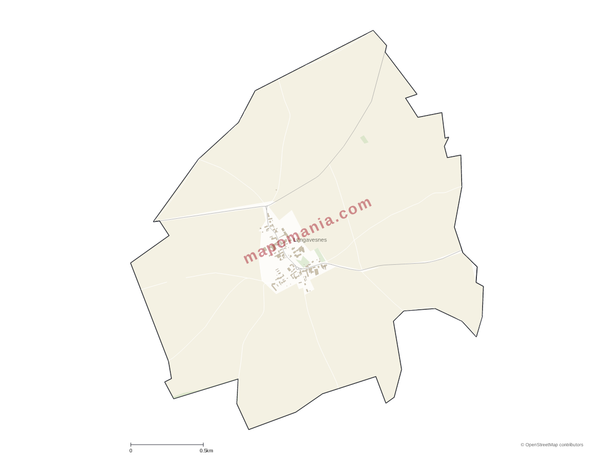 Carte de Longavesnes à personnaliser