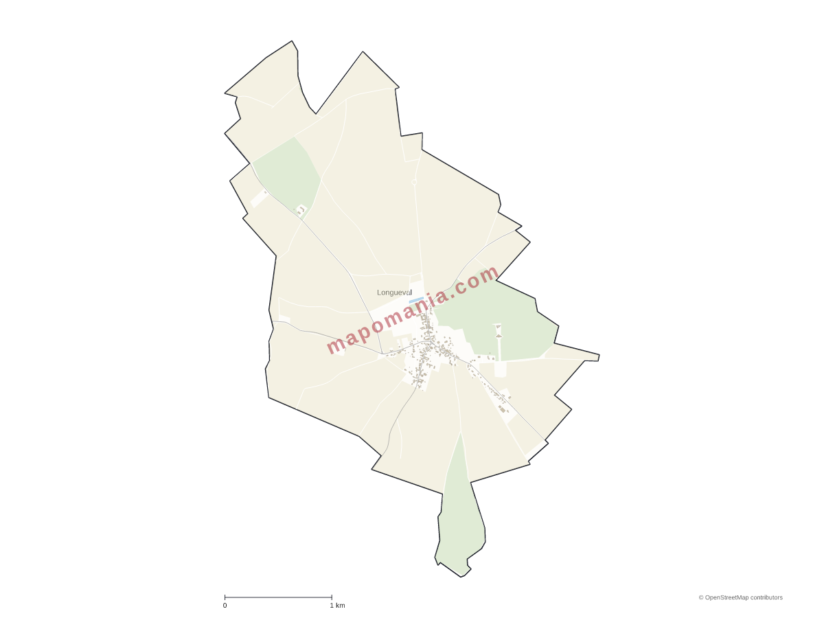 Carte de Longueval à personnaliser