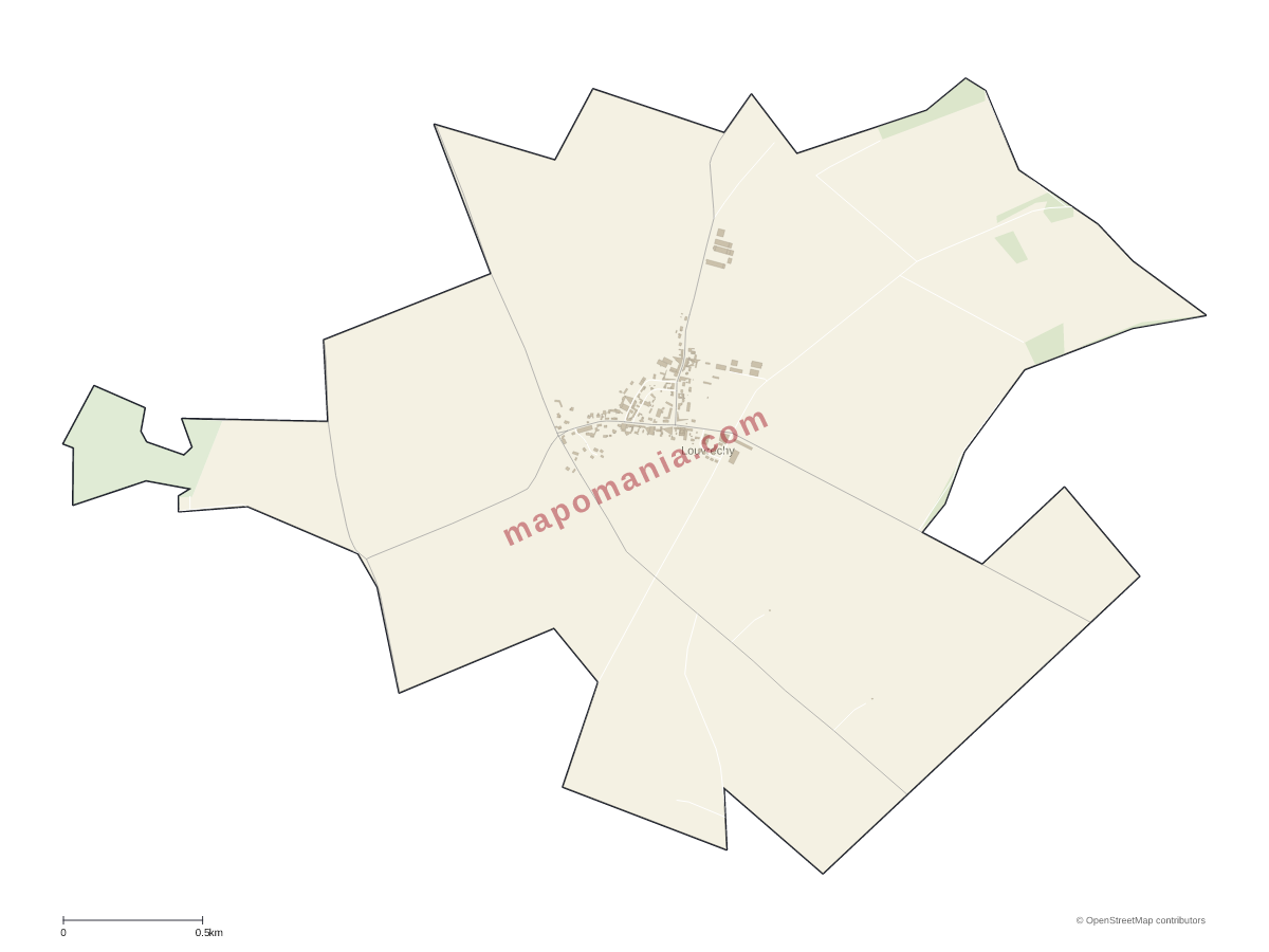 Carte de Louvrechy à personnaliser