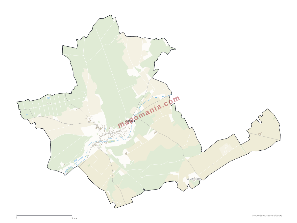 Carte de Lucheux à personnaliser
