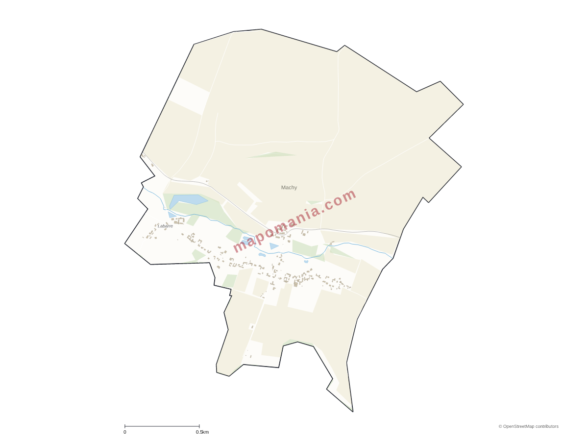Carte de Machy à personnaliser
