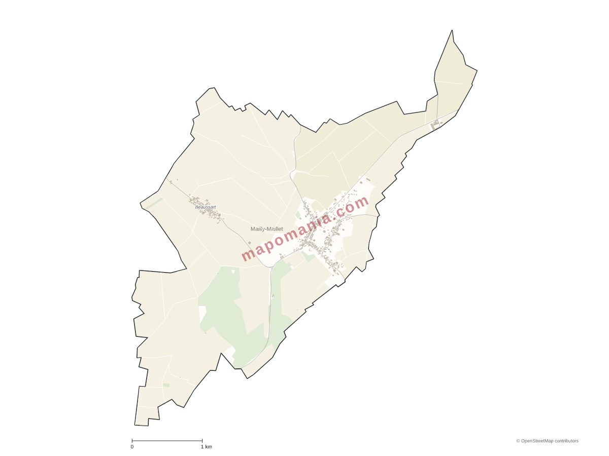 Carte de Mailly-Maillet à personnaliser