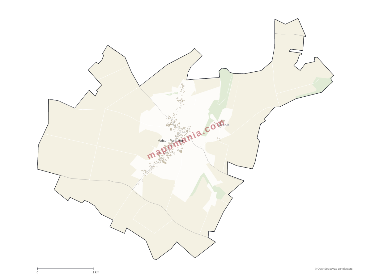 Carte de Maison-Ponthieu à personnaliser