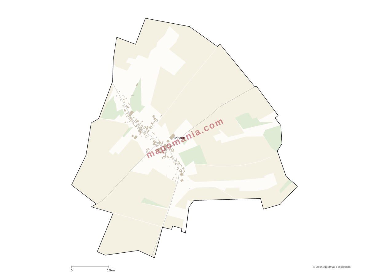 Carte de Maizicourt à personnaliser