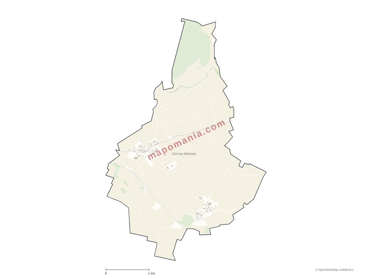 Carte de Carnoy-Mametz à personnaliser