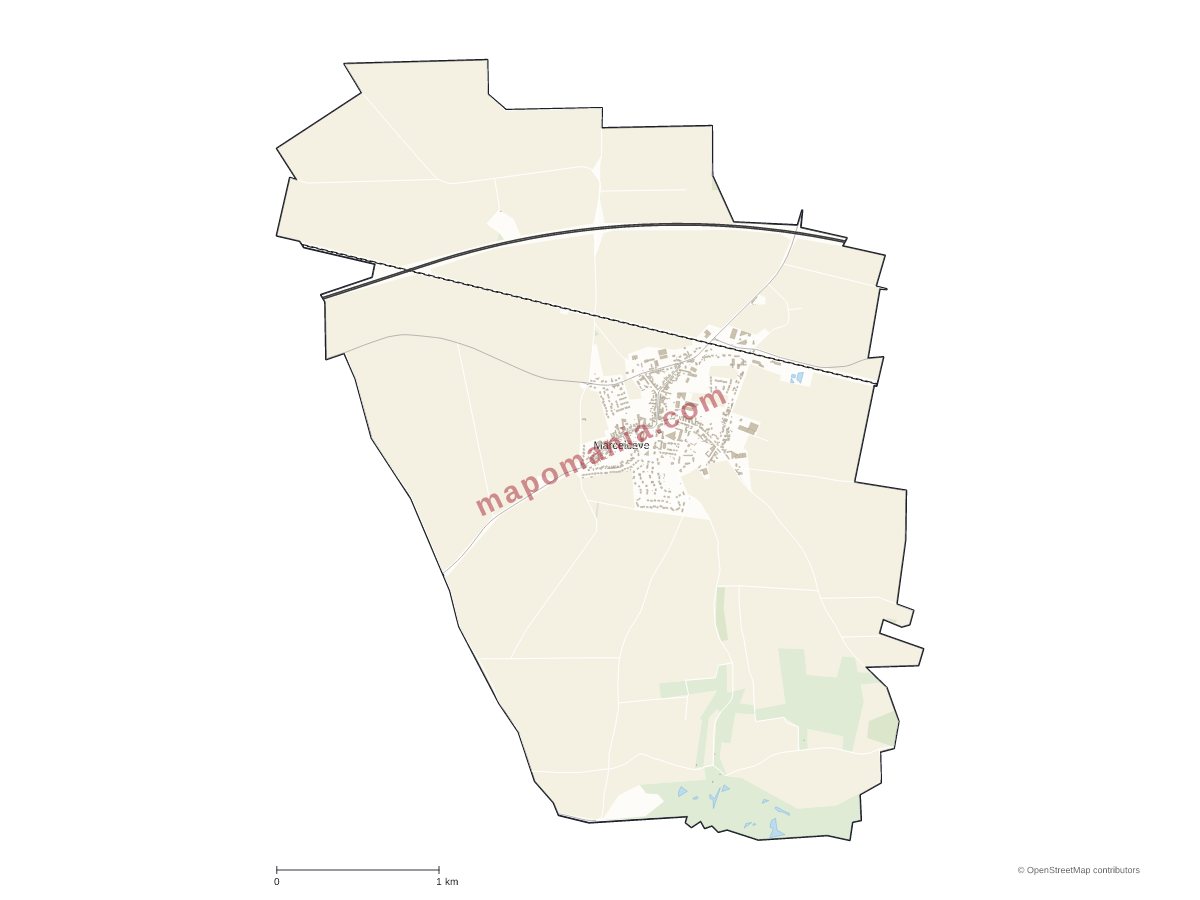 Carte de Marcelcave à personnaliser