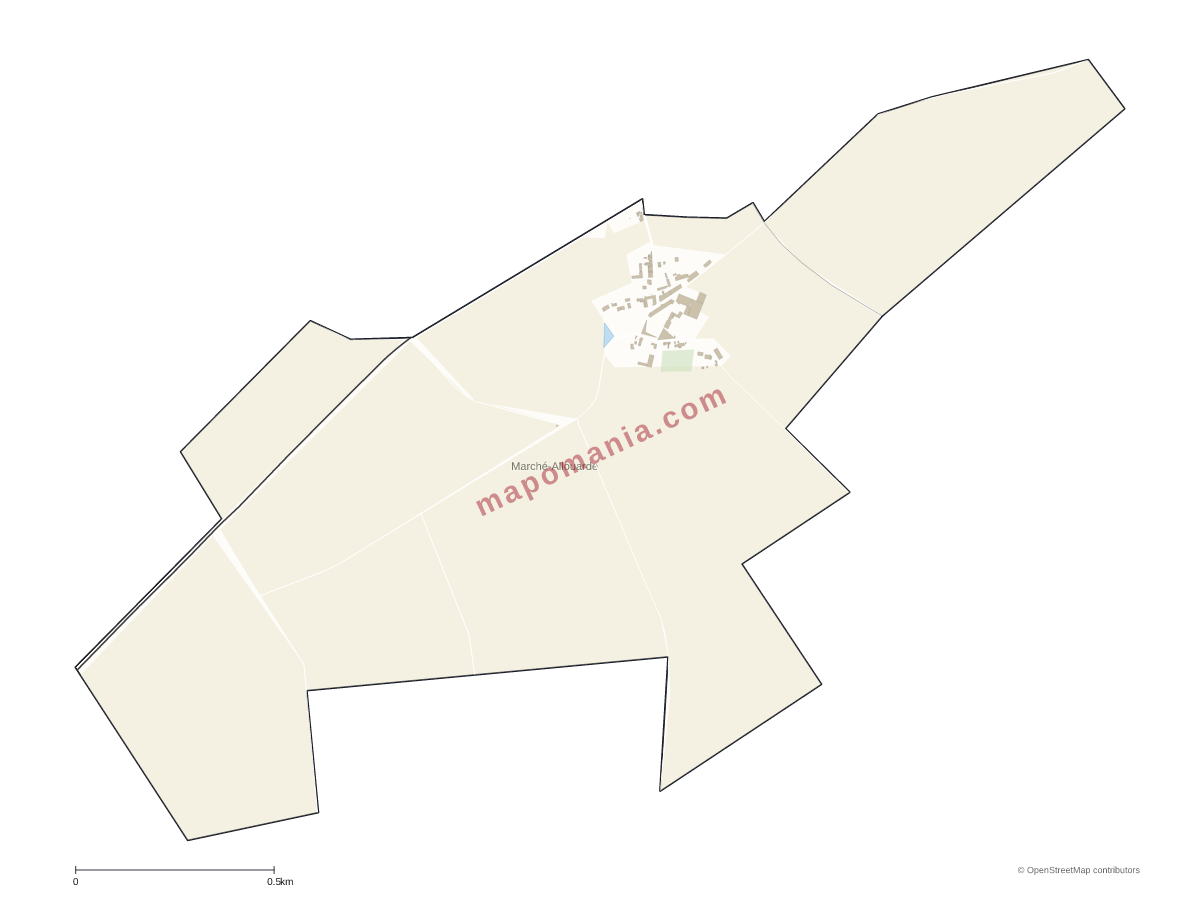 Carte de Marché-Allouarde à personnaliser