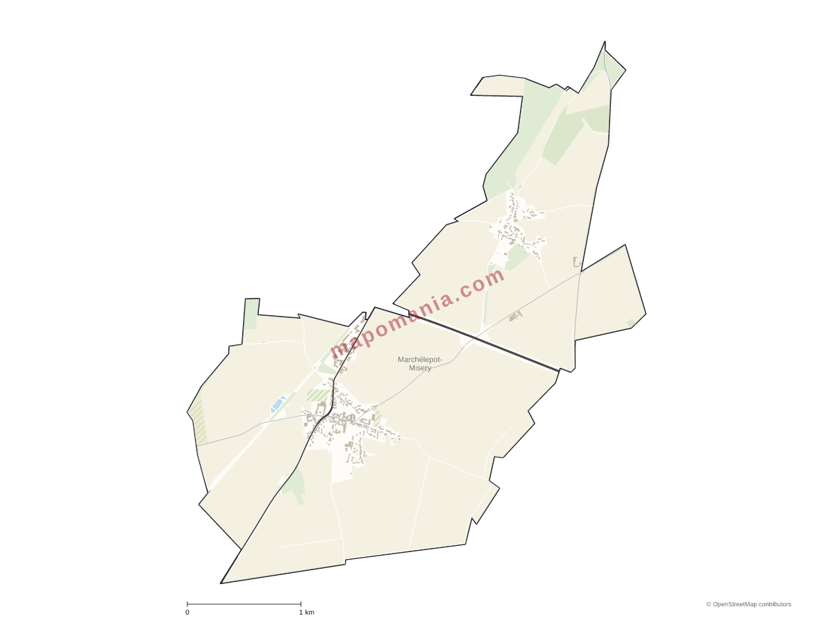 Carte de Marchélepot-Misery à personnaliser