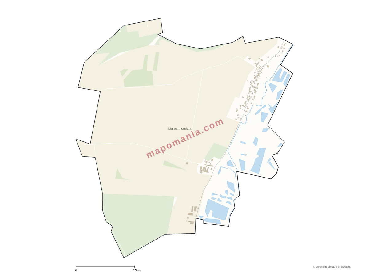 Carte de Marestmontiers à personnaliser