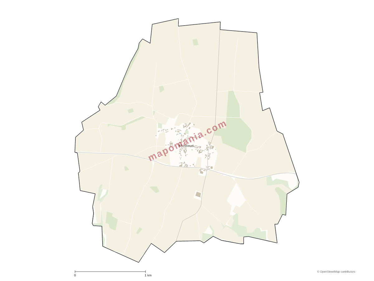 Carte de Maricourt à personnaliser