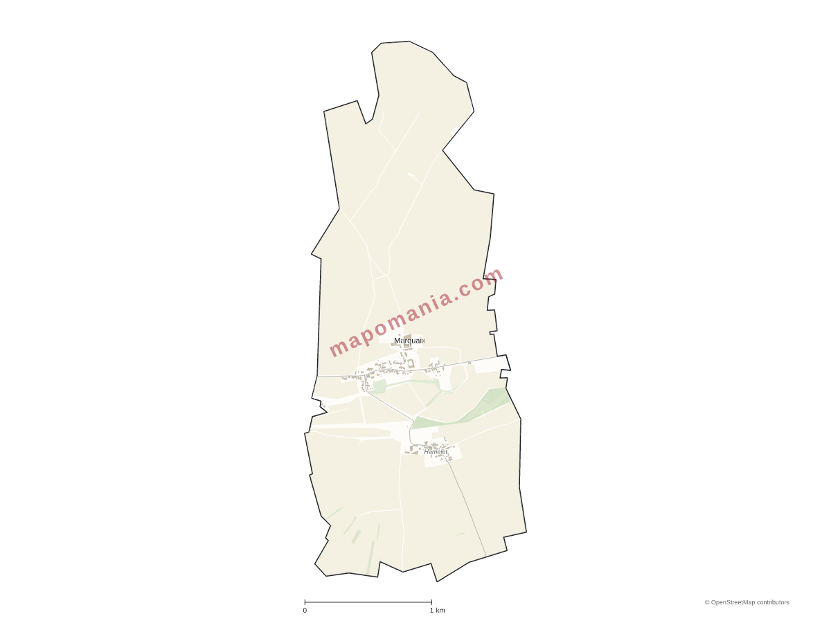 Carte de Marquaix à personnaliser