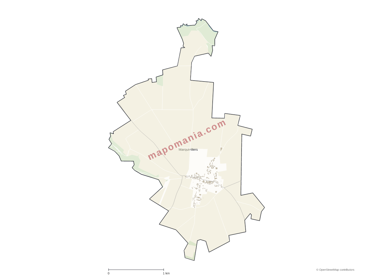 Carte de Marquivillers à personnaliser