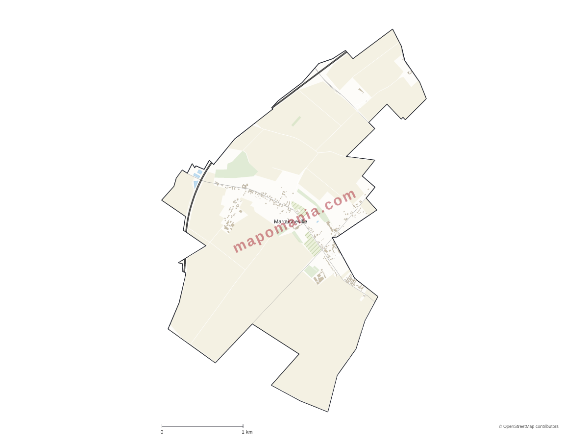 Carte de Martainneville à personnaliser