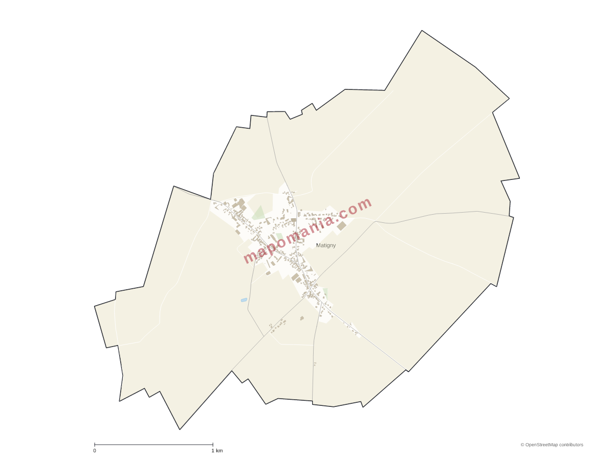 Carte de Matigny à personnaliser