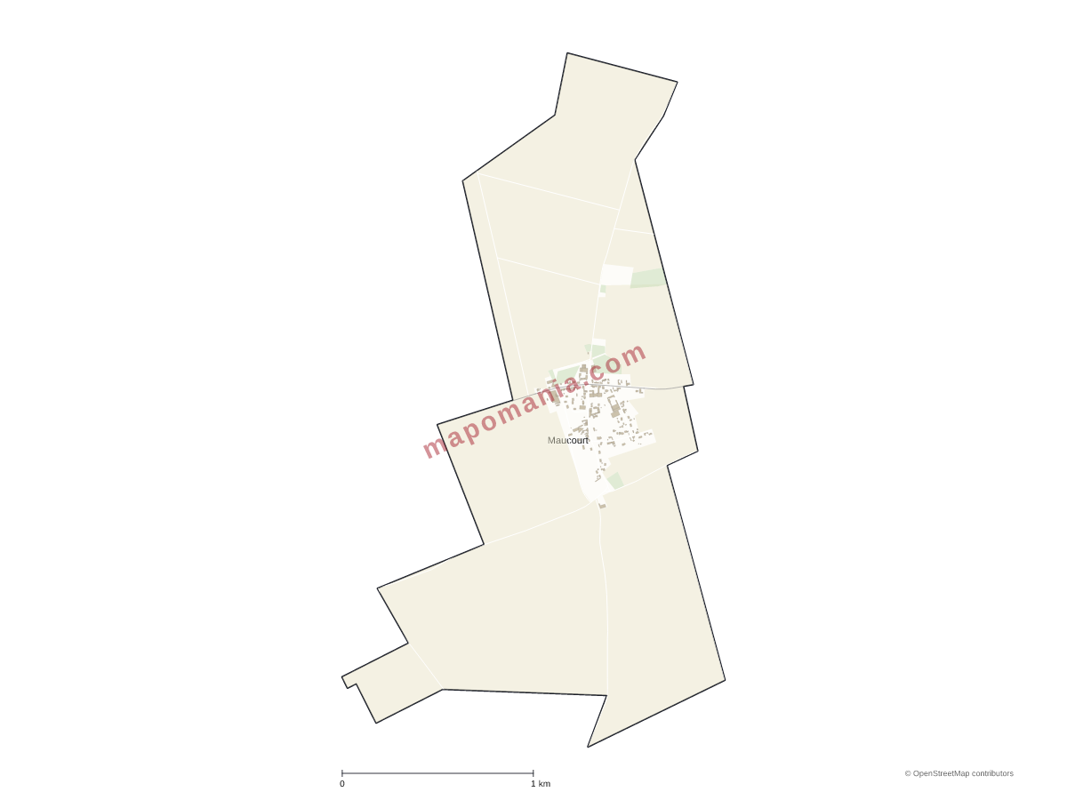 Carte de Maucourt à personnaliser