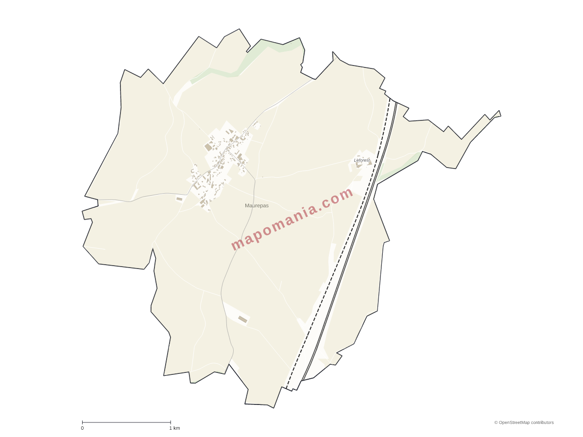 Carte de Maurepas à personnaliser