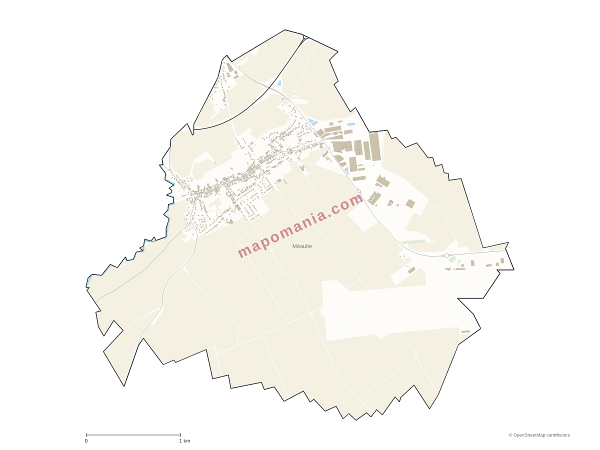 Carte de Méaulte à personnaliser