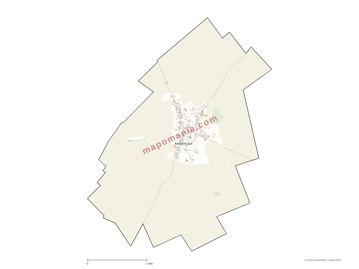 Carte de Méharicourt à personnaliser