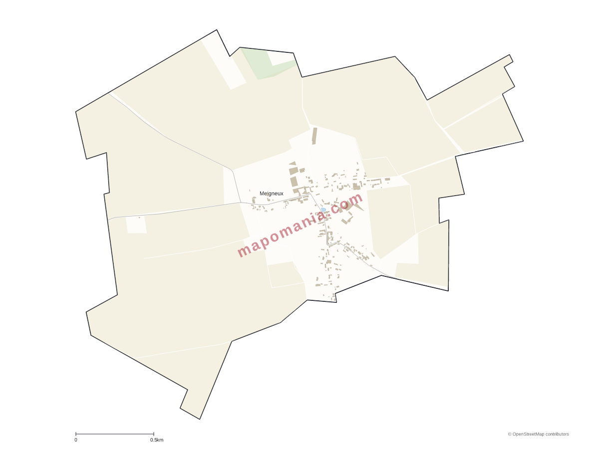 Carte de Meigneux à personnaliser