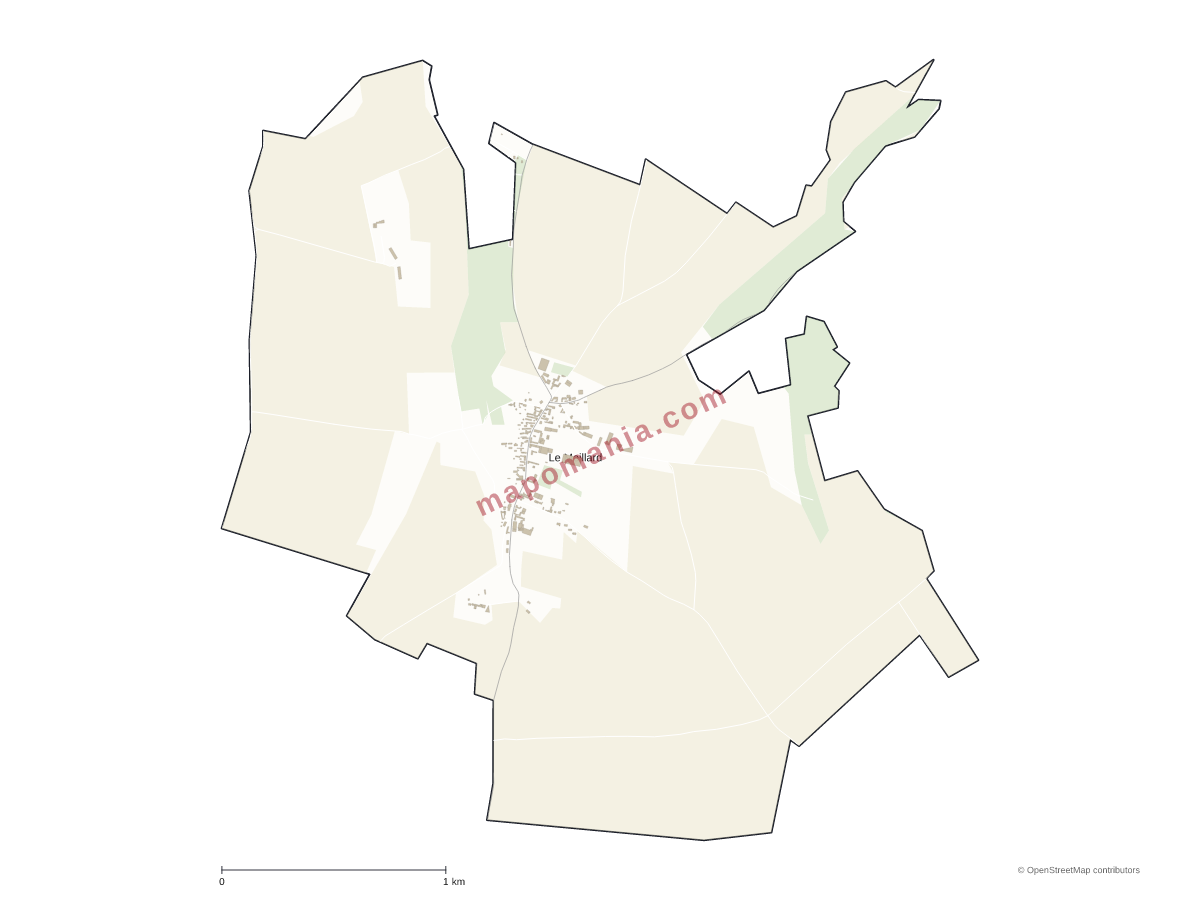 Carte de Le Meillard à personnaliser