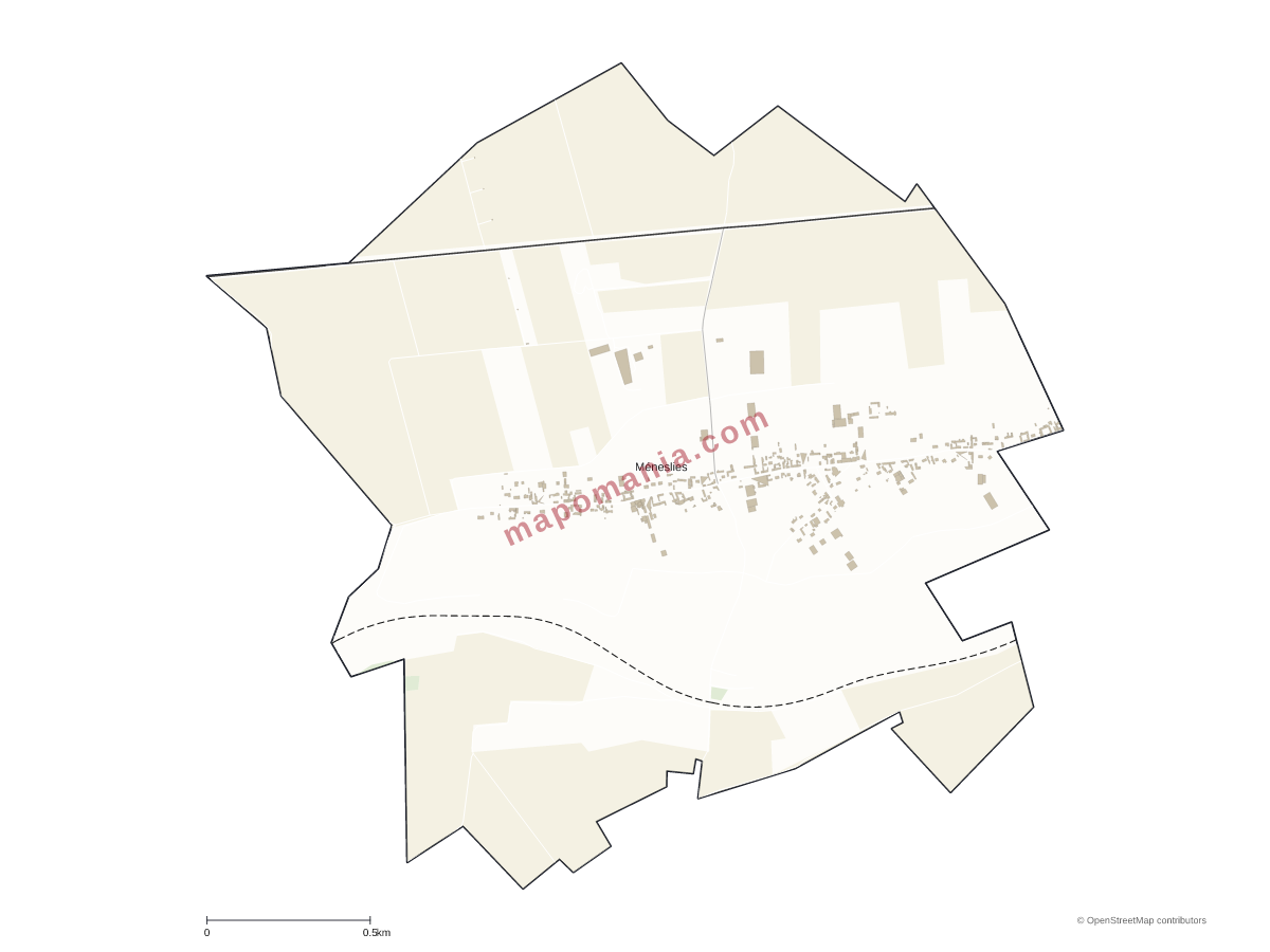 Carte de Méneslies à personnaliser