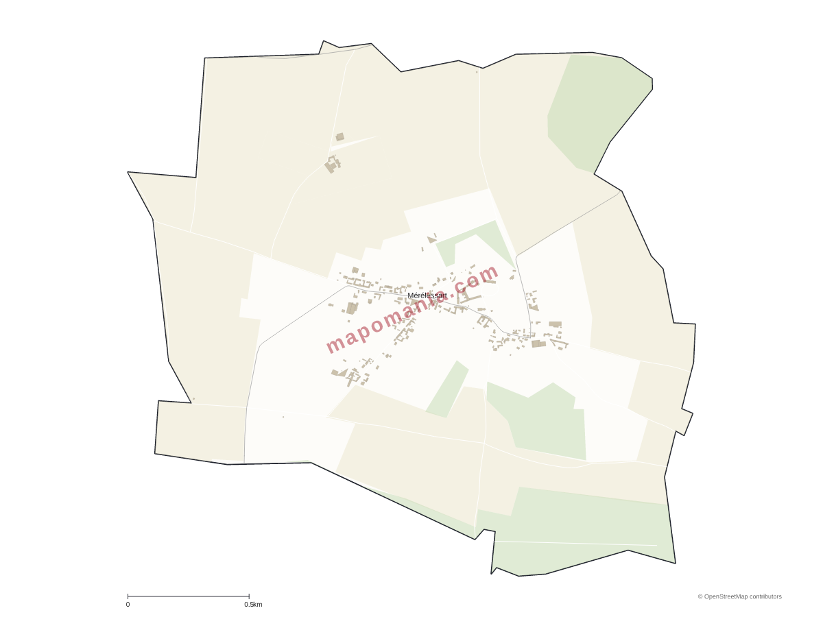 Carte de Mérélessart à personnaliser