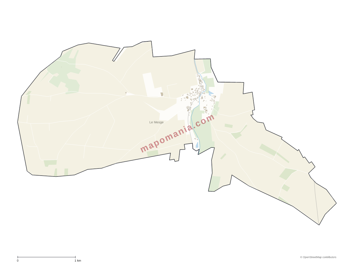 Carte de Le Mesge à personnaliser