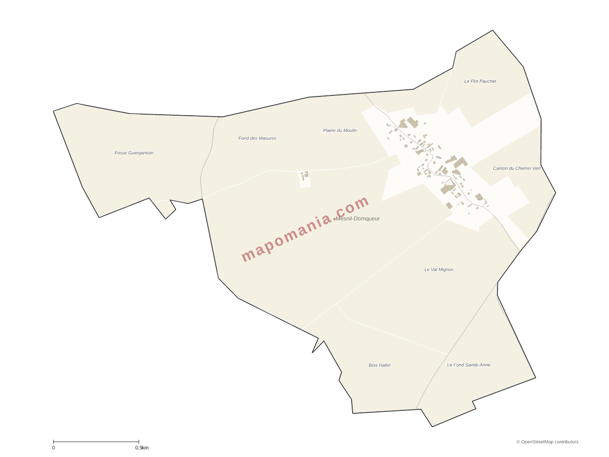 Carte de Mesnil-Domqueur à personnaliser