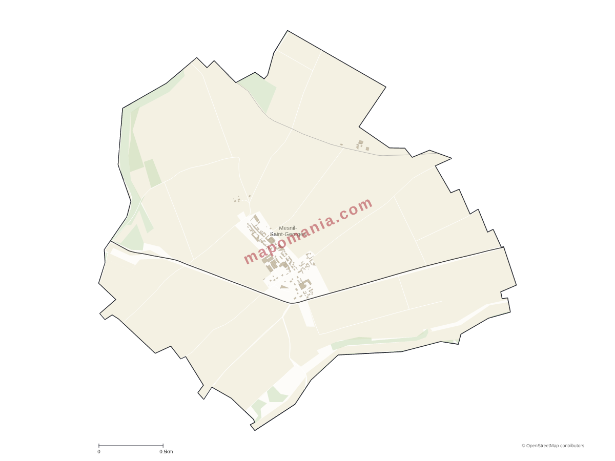 Carte de Mesnil-Saint-Georges à personnaliser