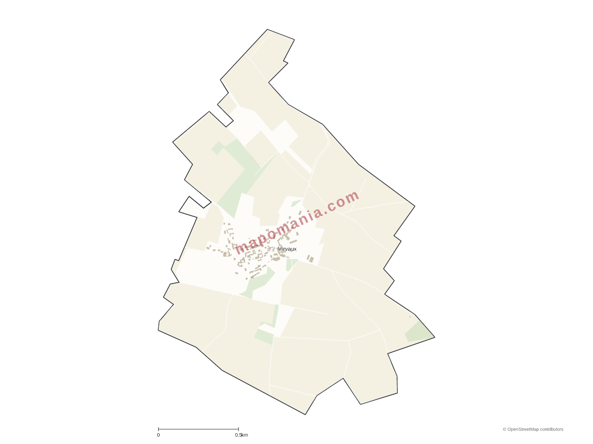 Carte de Mirvaux à personnaliser