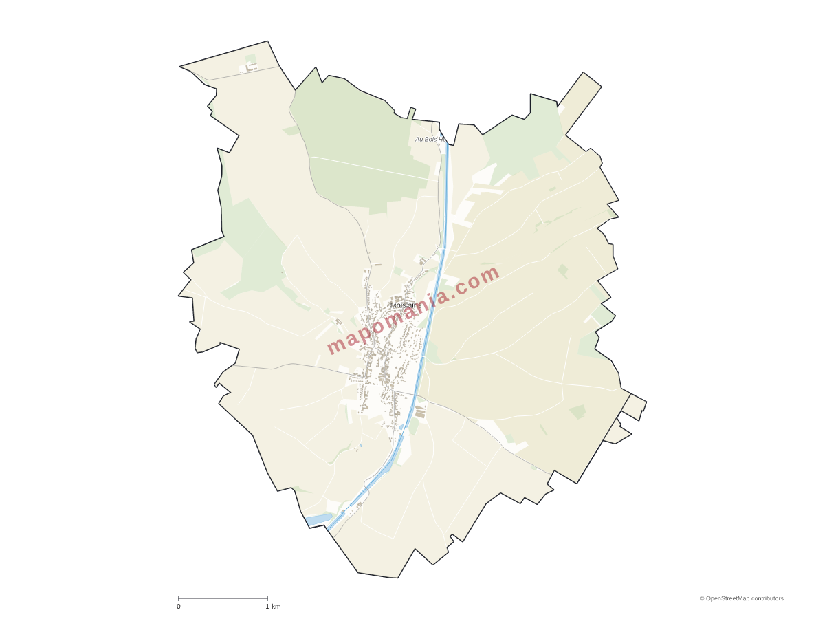Carte de Moislains à personnaliser