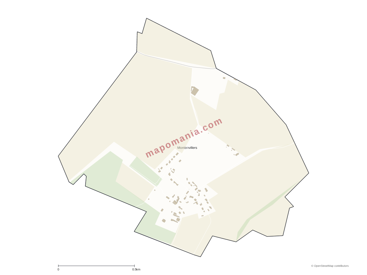 Carte de Montonvillers à personnaliser