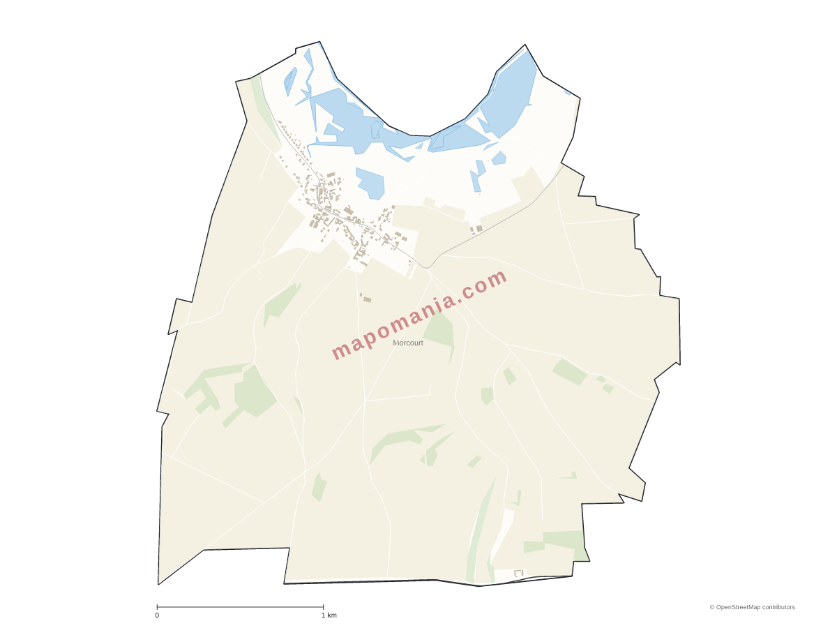 Carte de Morcourt à personnaliser