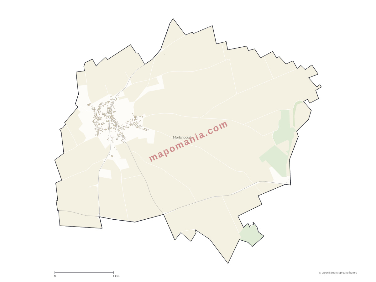 Carte de Morlancourt à personnaliser
