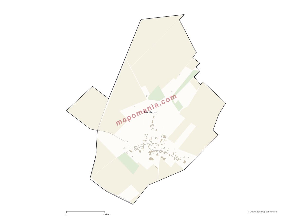 Carte de Mouflières à personnaliser